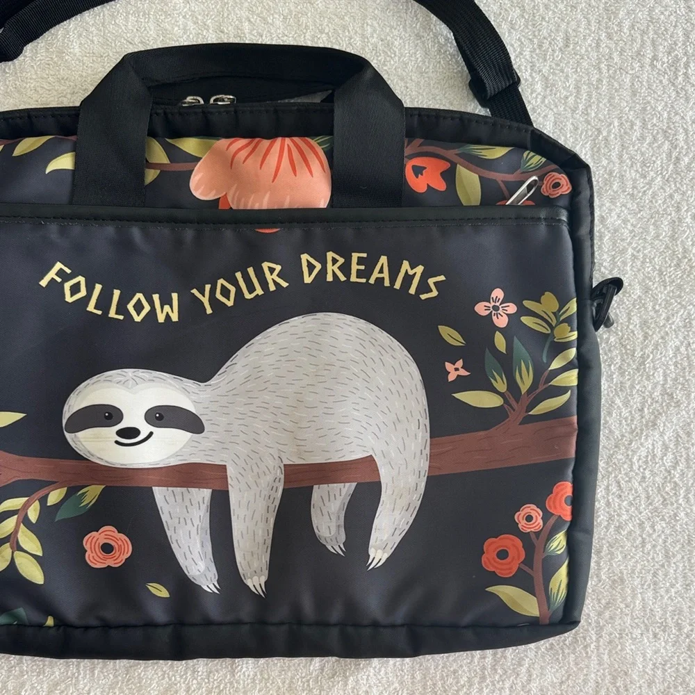 Sloth Print Laptop Bag
